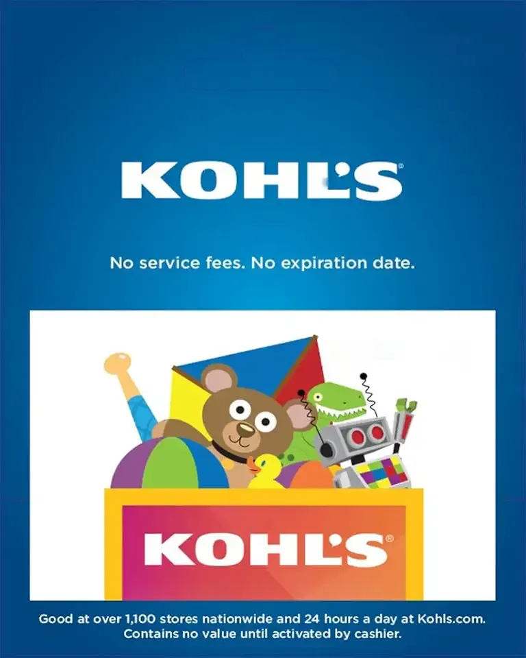 Kohls Toys Kids Gift Card