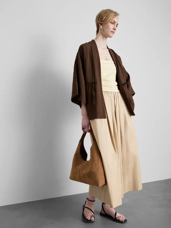 Kimono texturé à nouer