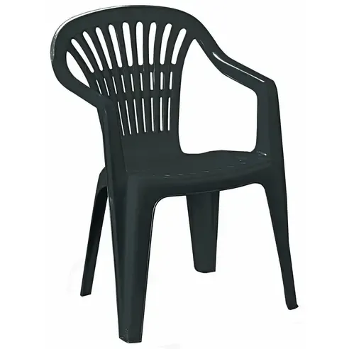 Gartenstuhl - anthrazit - Kunststoff - stapelbar