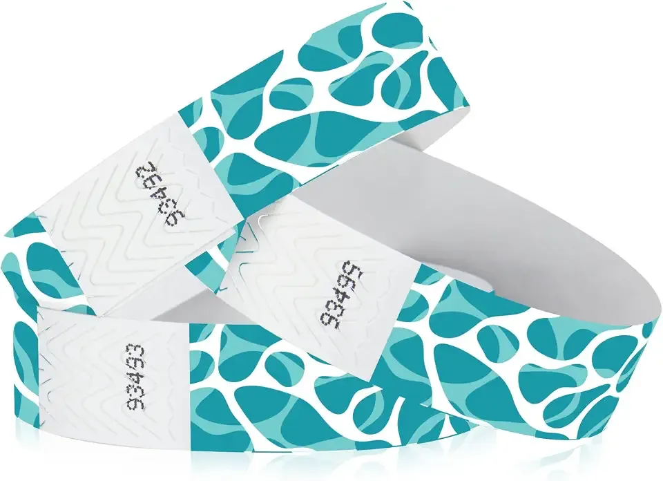500 WristCo Swimming Pool Tyvek Wristbands for Events - Tamper-Proof