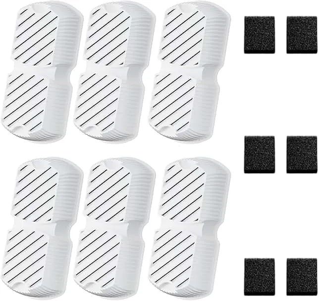 GROOKPET Dog Water Fountain Filters: 12 Dog Fountain Filters - Pet Water Fountain Filters Replacement - Including 6 Filters + 6 Sponges - Suitable for GROOKPET Dog Water Fountain for Large Dogs