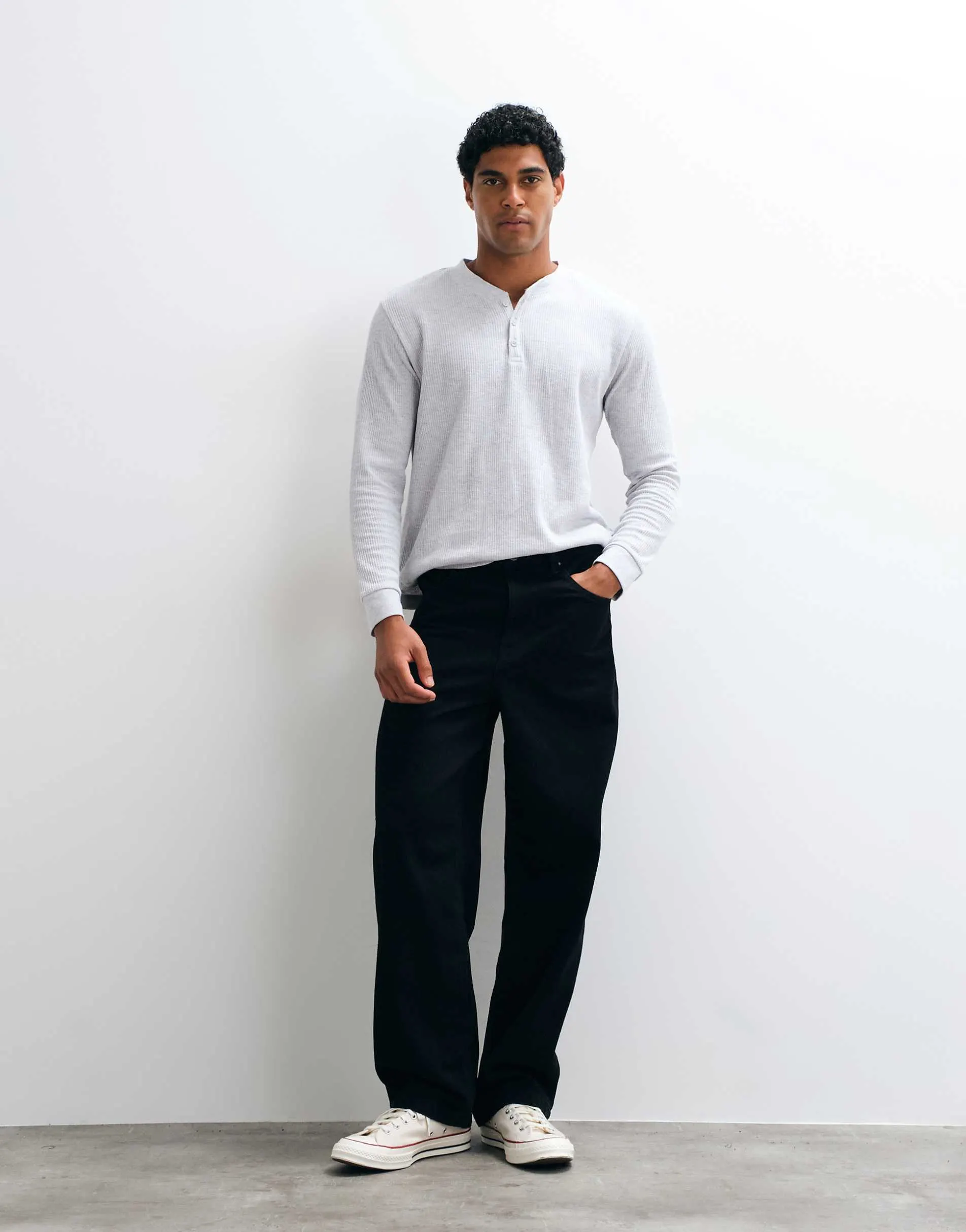 ASOS DESIGN loose jeans in black