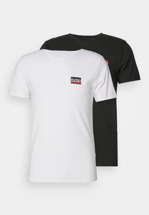 2 PACK - T-shirts - white/black