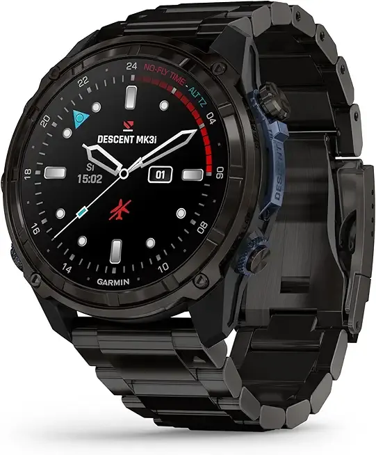 Descent™ Mk3i, Dive Computer and Multisport GPS Smartwatch, Air Integration, Black Titanium
