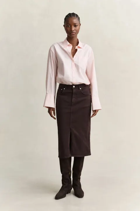Twill Colored Pencil Skirt