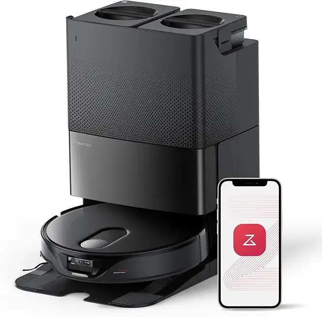 Qrevo Slim Robot Vacuum and Mop Combo, 8.2cm Ultra-Slim, 3D Sensing Tech, Advanced Obstacle Recognition, 11,000Pa Suction, FlexiArm Side Brush & Mop, Auto Mop Washing & Drying, Self-Emptying