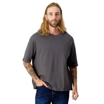 Playera Hummo Hombre Diseño Liso Gris Oxford