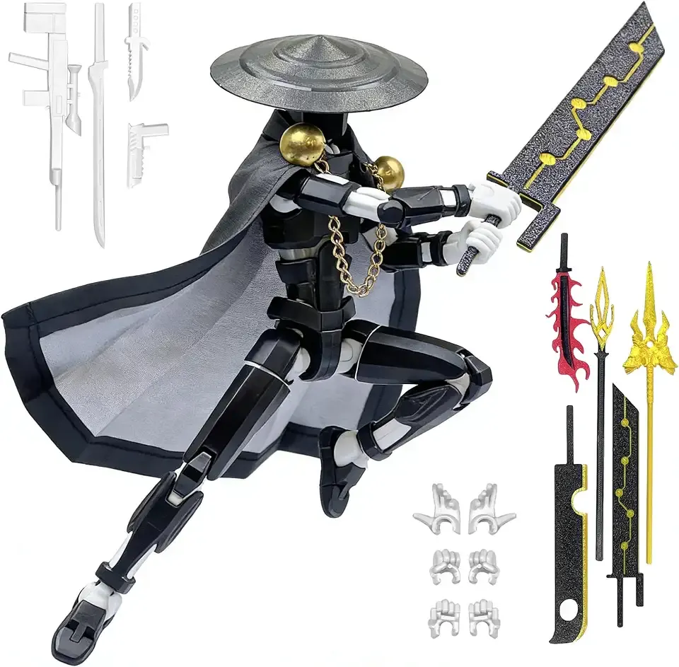 Robo 13 3D Printed Action Figure (Black White)