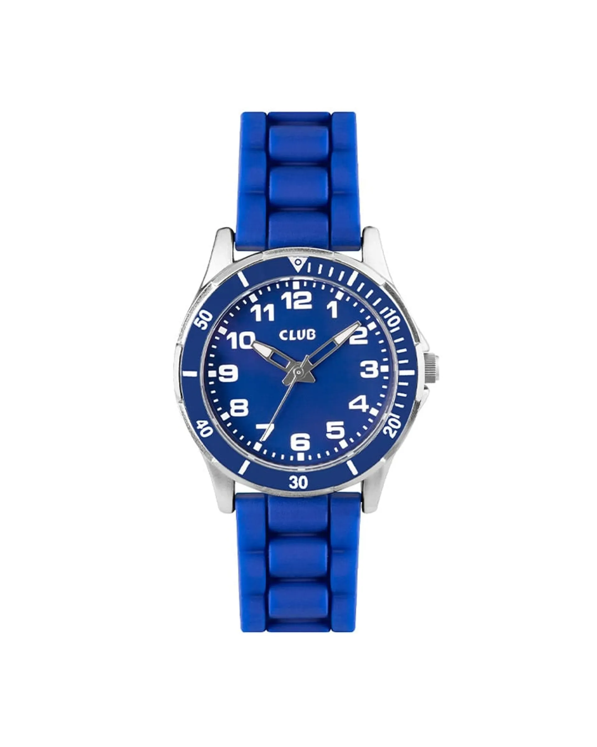barneklokke med blå silikon rem (32mm)