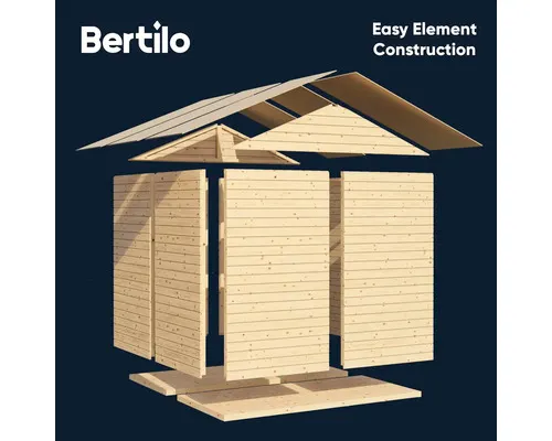 Dřevěný zahradní domek Konsta Blockhaus LUX 19 mm přírodní 181 x 239 cm vč. podlahy