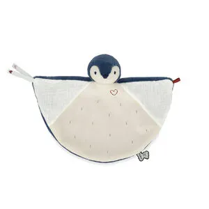 Doudou manchot bleu