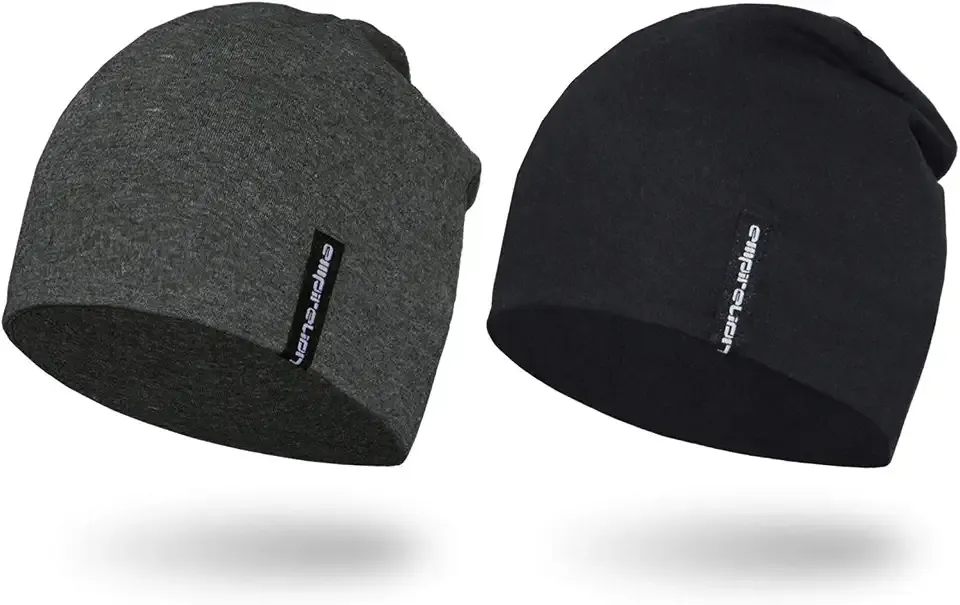 Mens Running Beanie Hat, 9" Lightweight Helmet Liner Skull Cap