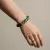 Armband in edelstaal, groene elementen