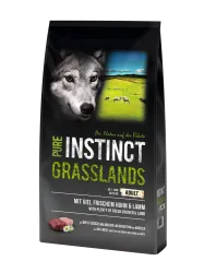 PURE INSTINCT GRASSLANDS mit Huhn, Lamm für Hunde 12 kg