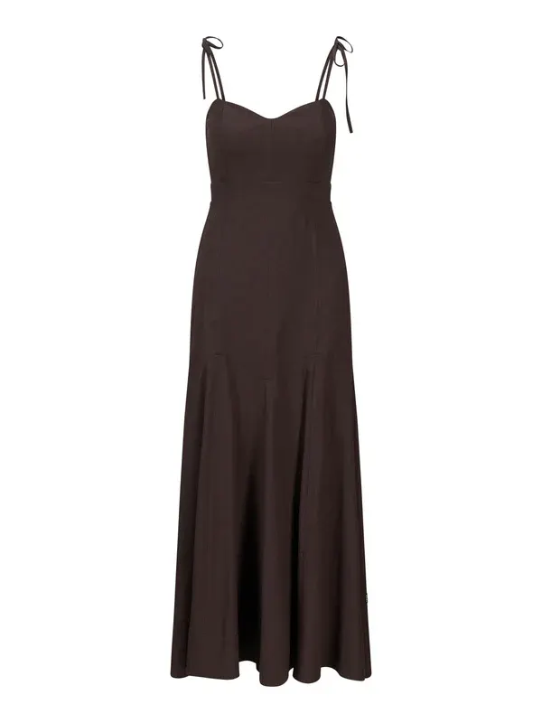 Tessa Linen Dress - Brun