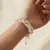 Armband in zilver, parels