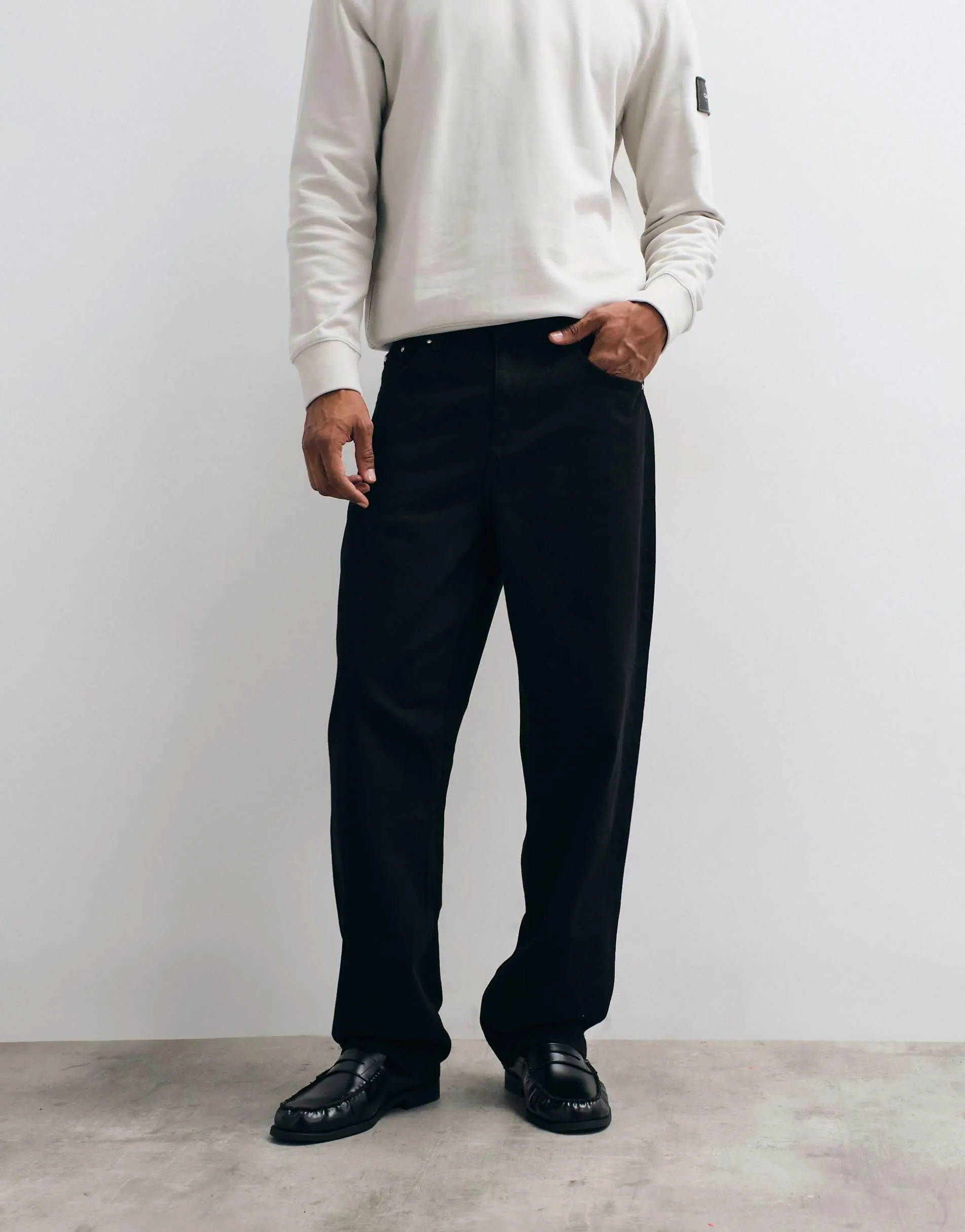 ASOS DESIGN baggy jeans in black