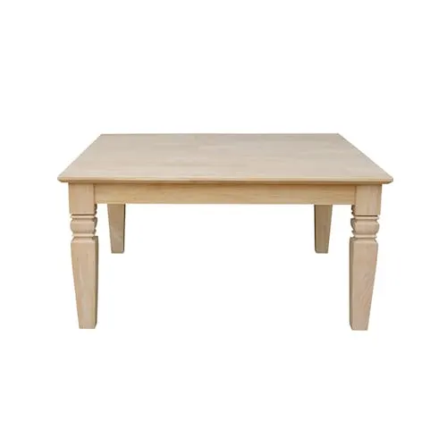 International Concepts Unfinished Java square coffee table