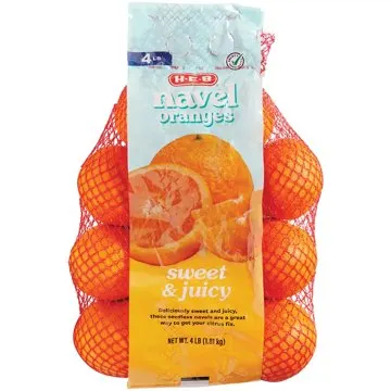 H-E-B Fresh Navel Oranges, 4 lb bag