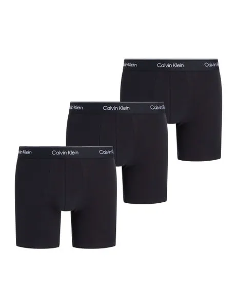 3-Pack Icon Cotton Stretch Boxer Briefs Black/White