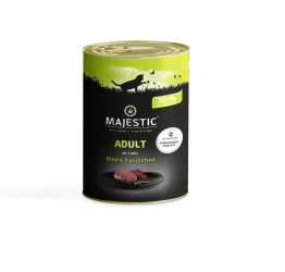MAJESTIC mit Rind, Kaninchen für Katzen 6 x 400 g