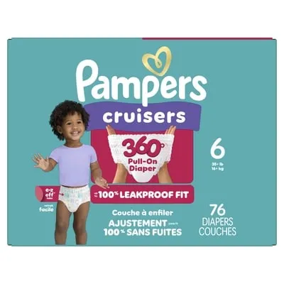 Diapers - Cruisers 360° - Size 6, 76 Count