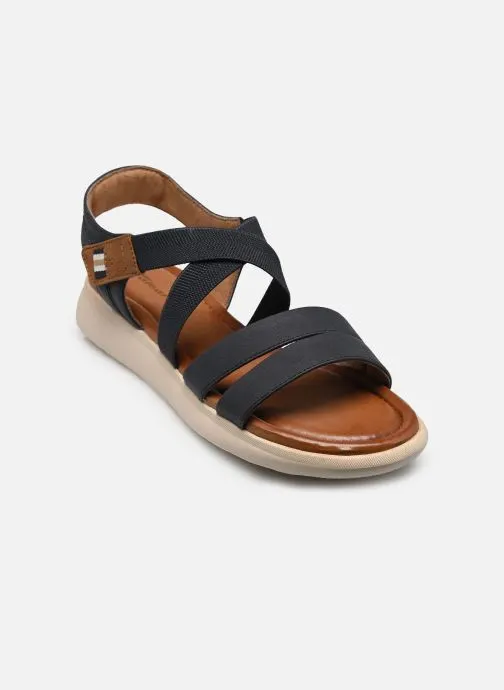 Sandalen met sleehak en plateau 28726-46 dames blauw