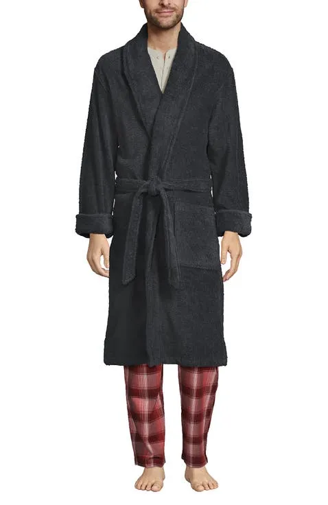 Lands' End Calf Length Turkish Terry Robe