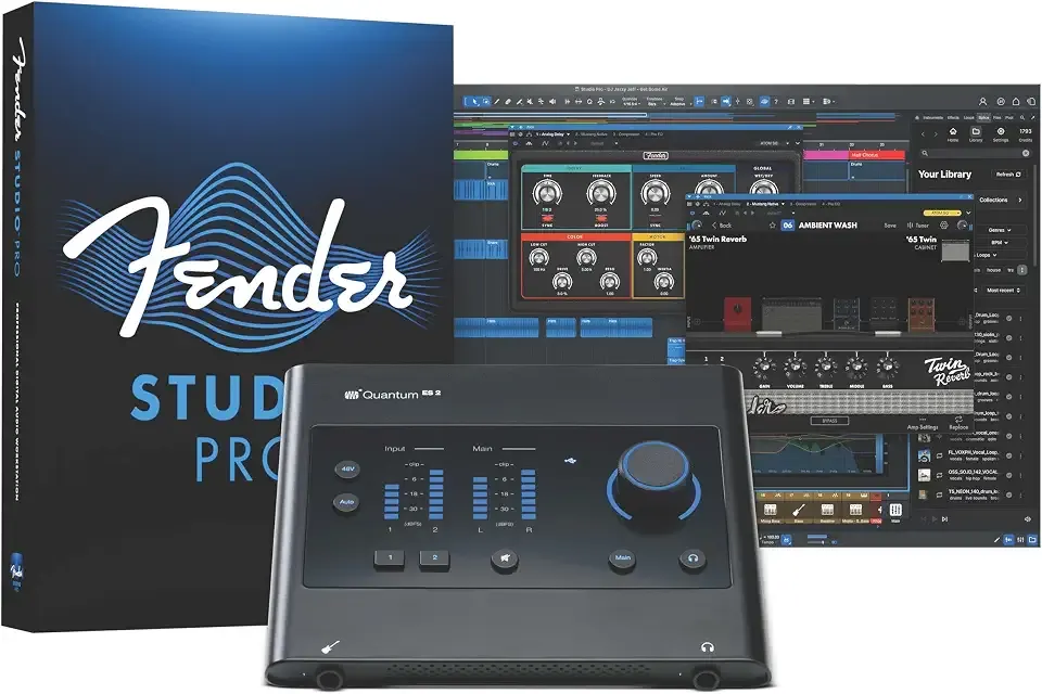 PreSonus Quantum ES 2 USB-C Audio Interface with Fender Studio Pro Software