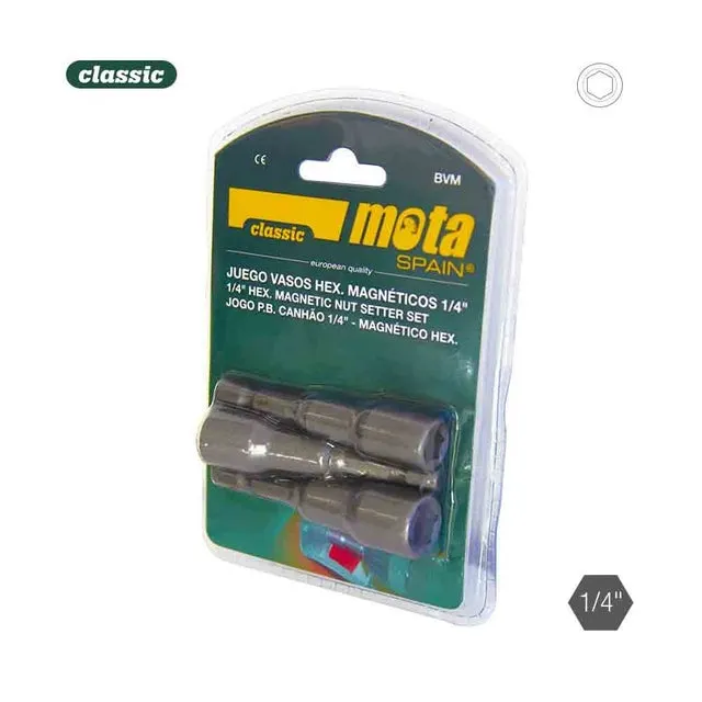 Set chiavi a bussola esagonali magnetiche 8-10-11mm bvm MOTA