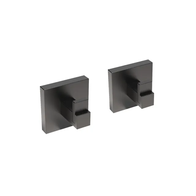 Appendiabiti da avvitare METAFORM Trend in zama nero opaco L 4 x H 5 cm