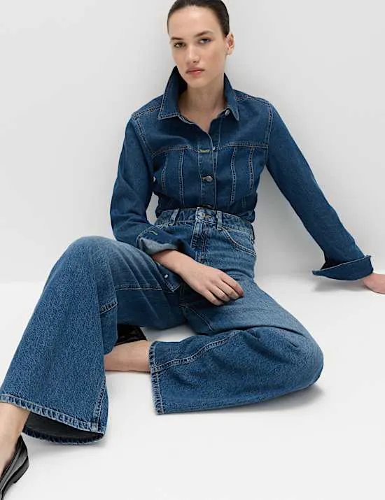 High Waisted Wide Leg Jeans