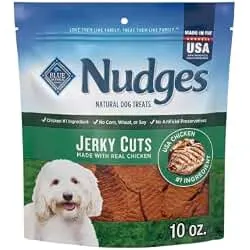 Blue Buffalo Nudges Jerky Cuts Chicken Dog Treats, 10 oz | Real Chicken First, Made in the USA, No Artificial Preservatives, Corn, Wheat, or Soy