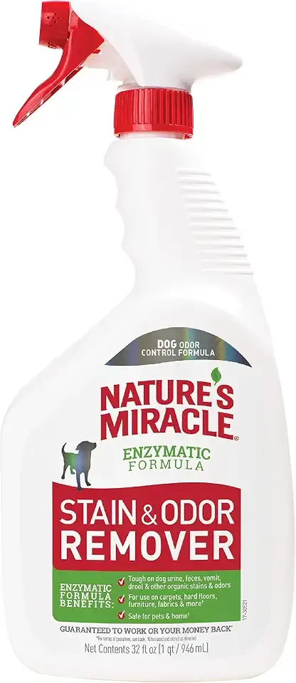 Nature’s Miracle Stain and Odor Remover Dog, 32 Ounces, Everyday Mess Enzymatic Odor Control Formula