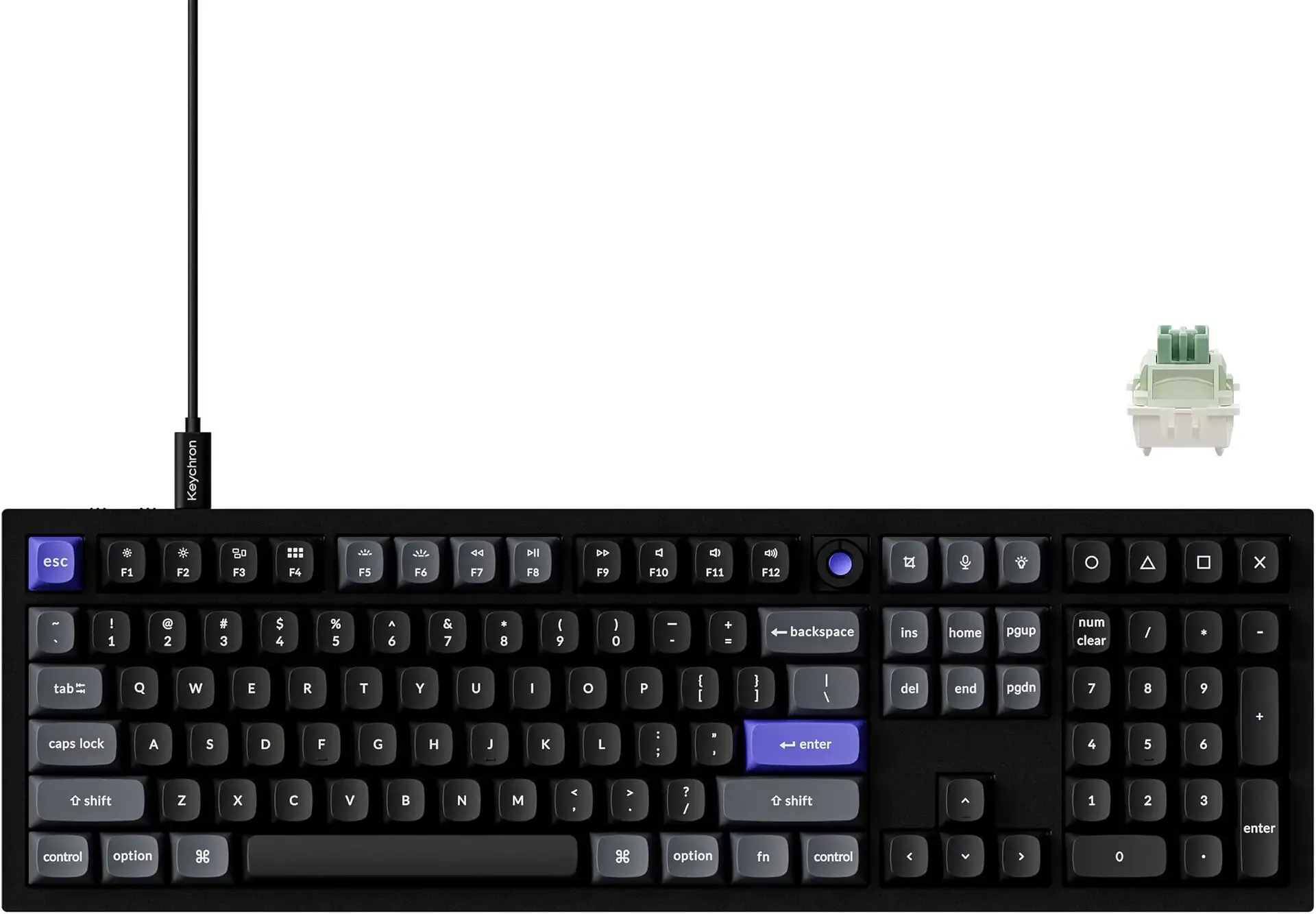 Keychron Q6 HE Wired Hall Effect Keyboard, Rapid Trigger Magnetic Switch Keyboard Hot Swappable, 8000 Hz Polling Rate Full-Size Layout Aluminum, Custom RGB for Mac Windows Linux - Black