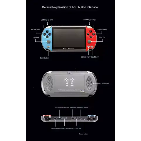 Gaming Portable Handheld Retro Video Game Console Player Portatil Mini Arcade Videogames for Hand Held Family Pocket Retrogaming