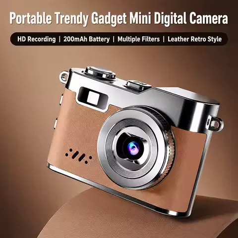 Mini Camera Keychain Retro Aesthetic Digital Point Shoot Camera for Teens Pocket Vintage 1080P Camera Birthday Gift Kids Friends