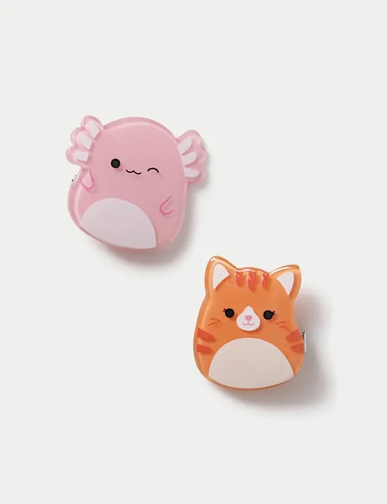 Squishmallows™-Clips aus Acryl mit Krokodilmuster