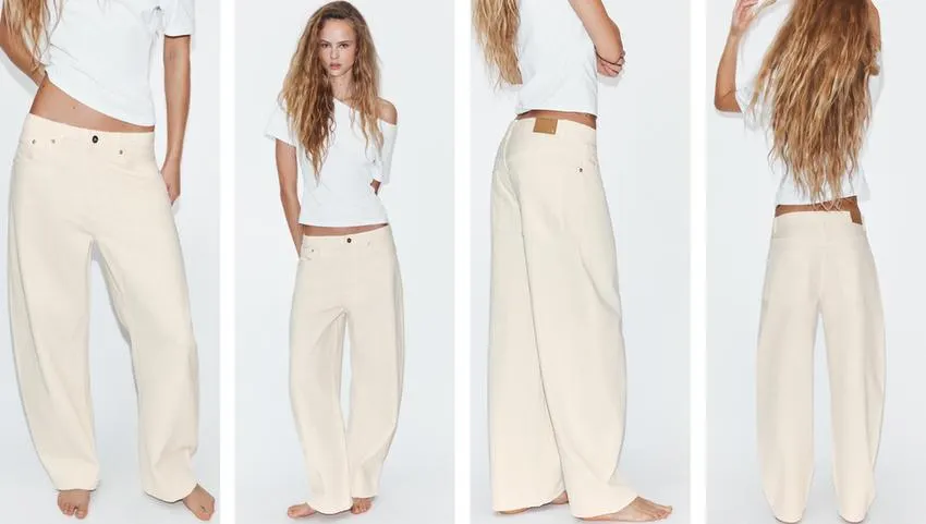TRF MID-RISE BAGGY BALLOON JEANS