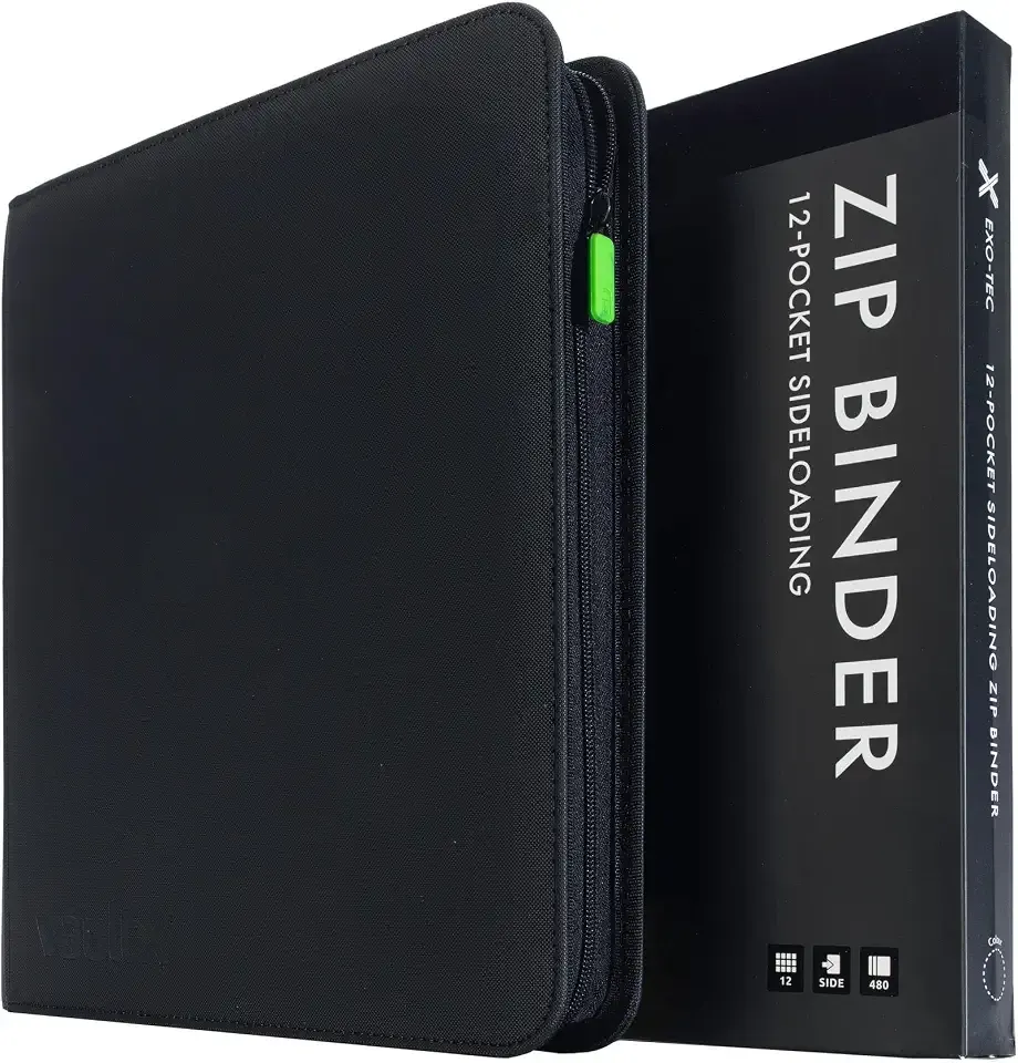Vault X 12 Pocket Zip Trading Card Binder 480 Cards Exo-Tec (Black)
