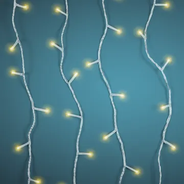 Catena Luminosa 240 LED a Batteria Bianco Caldo 16,7 metri