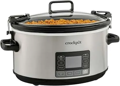 Crock-Pot 7-Quart Slow Cooker, Portable Programma…