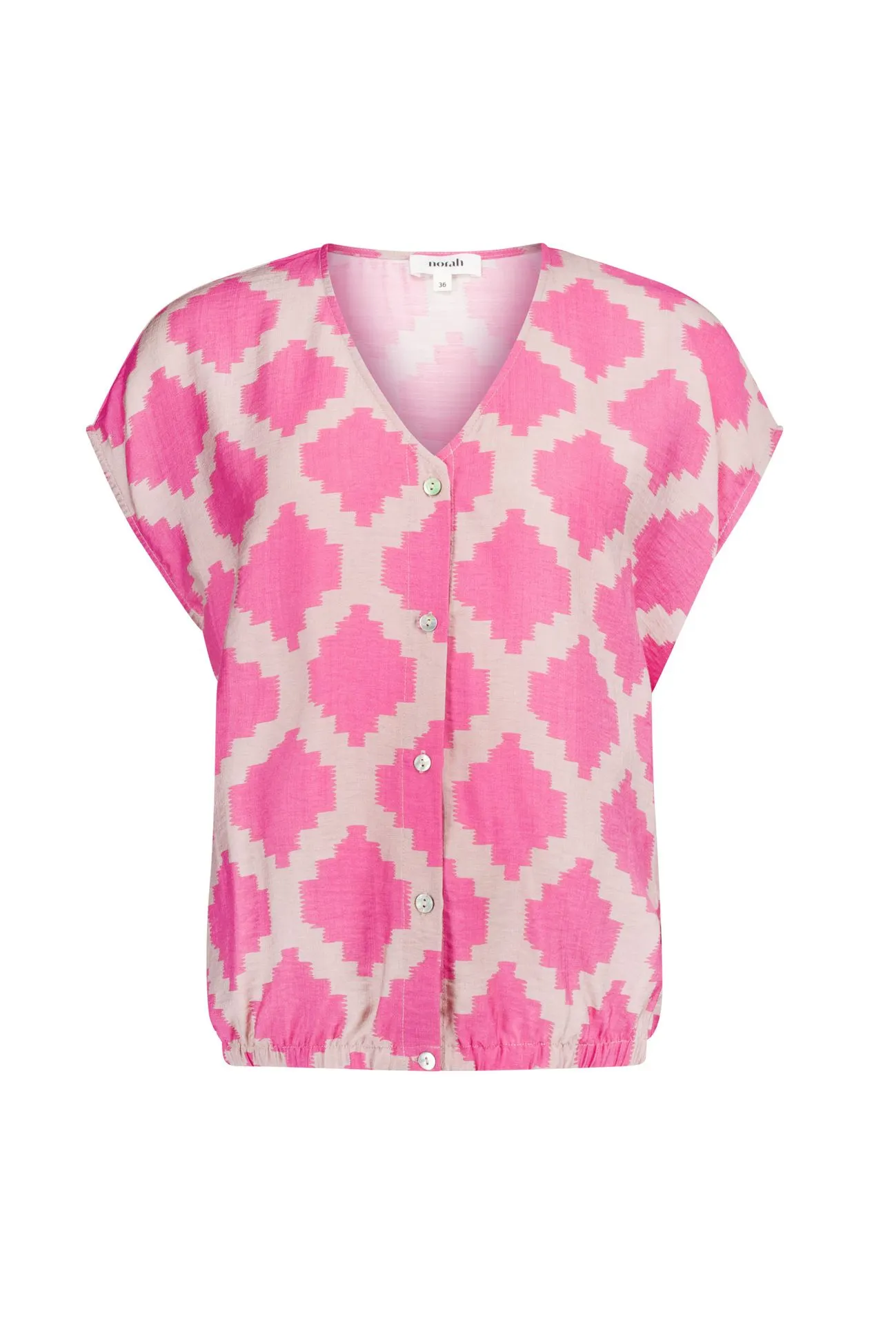 Roze blouse met grafische print
