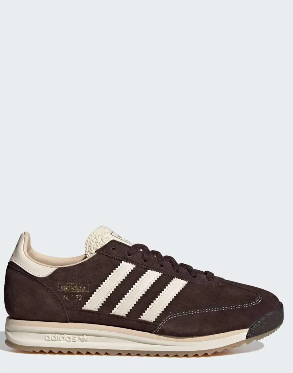 adidas Originals SL 72 RS trainers in brown and white