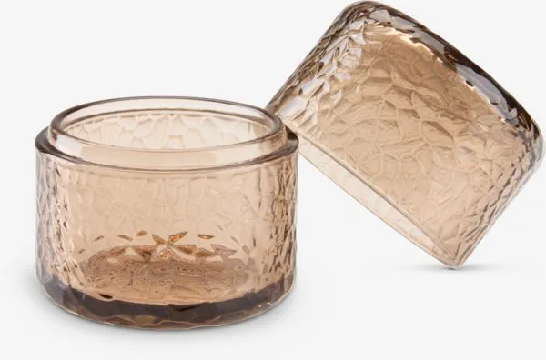 Voorraadpot GENEVAD Ø8xH10cm glas bruin