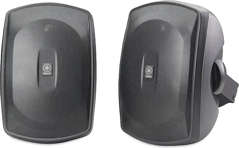 Yamaha NS-AW390 All Weather Indoor/Outdoor 6.5-inch 2-Way Speakers includes Wall/Ceiling Mounts - Pair (Black)