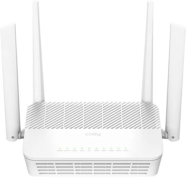 Cudy WR3000S AX3000 Dual Band WiFi 6 Mesh Router, 5 Gigabit Ethernet RJ45 Ports, 4 Antennas, MU-MIMO, OpenVPN, Wireguard, Zerotier, Ipsec VPN, Cloud APP