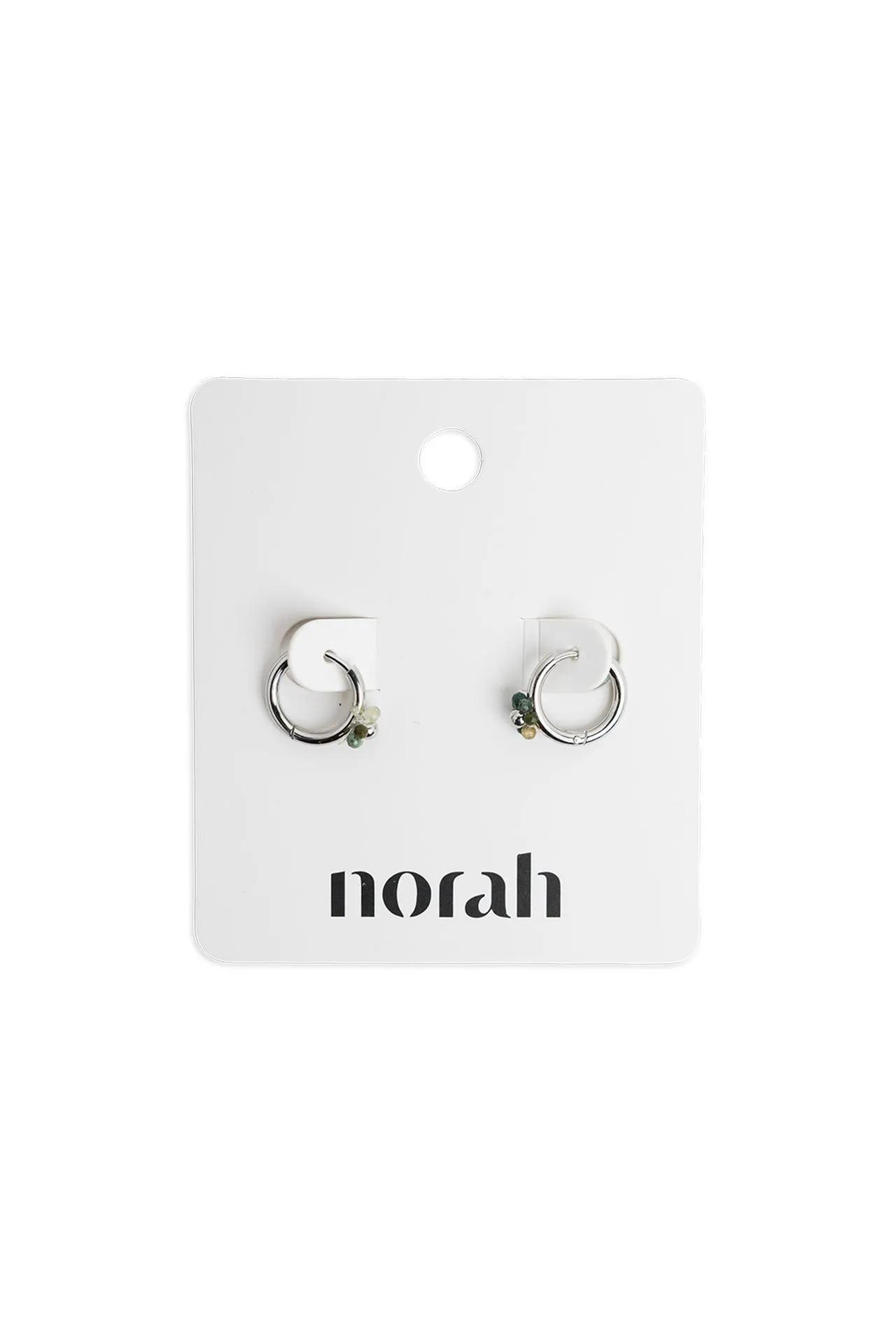 Zilverkleurige oorbel bloem