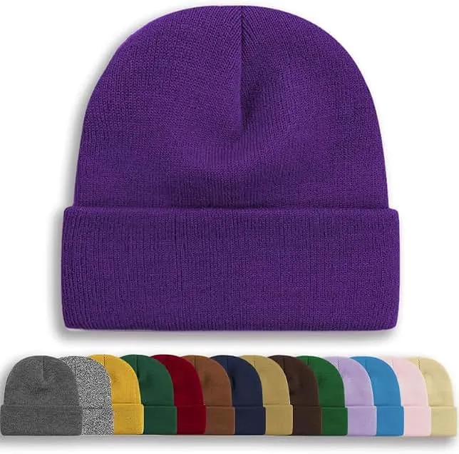 Rosoz Beanie for Men Women Cuffed Knit Winter Hat Unisex Skull Cap | Double-Layer Warm Watch Cap,Ultra-Soft Itch-Free,One Size Fits Most,E…