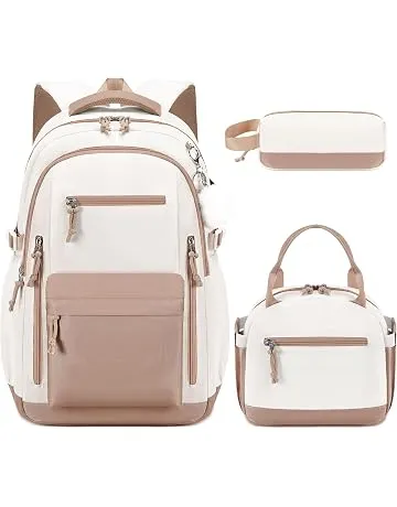 Similove Backpack for Girls, Large 15.6 inch School Backpack for Teens | with Lunch Box & Pencil Pouch, Large Capacity Laptop Bookbag for Teens Elementary Middle High School College Student